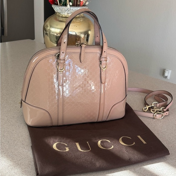 Authentic Gucci Patent Microguccissima Dome Bag - Picture 13 of 15